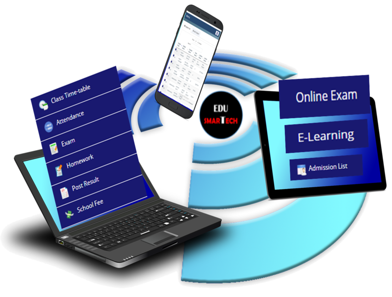 Edusmartech school management system dashboard interface