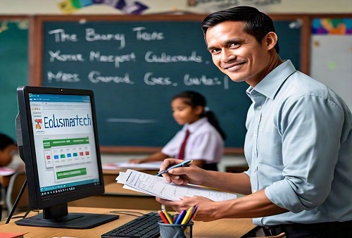 Edusmartech tool for teaching and learning of school learning and management system